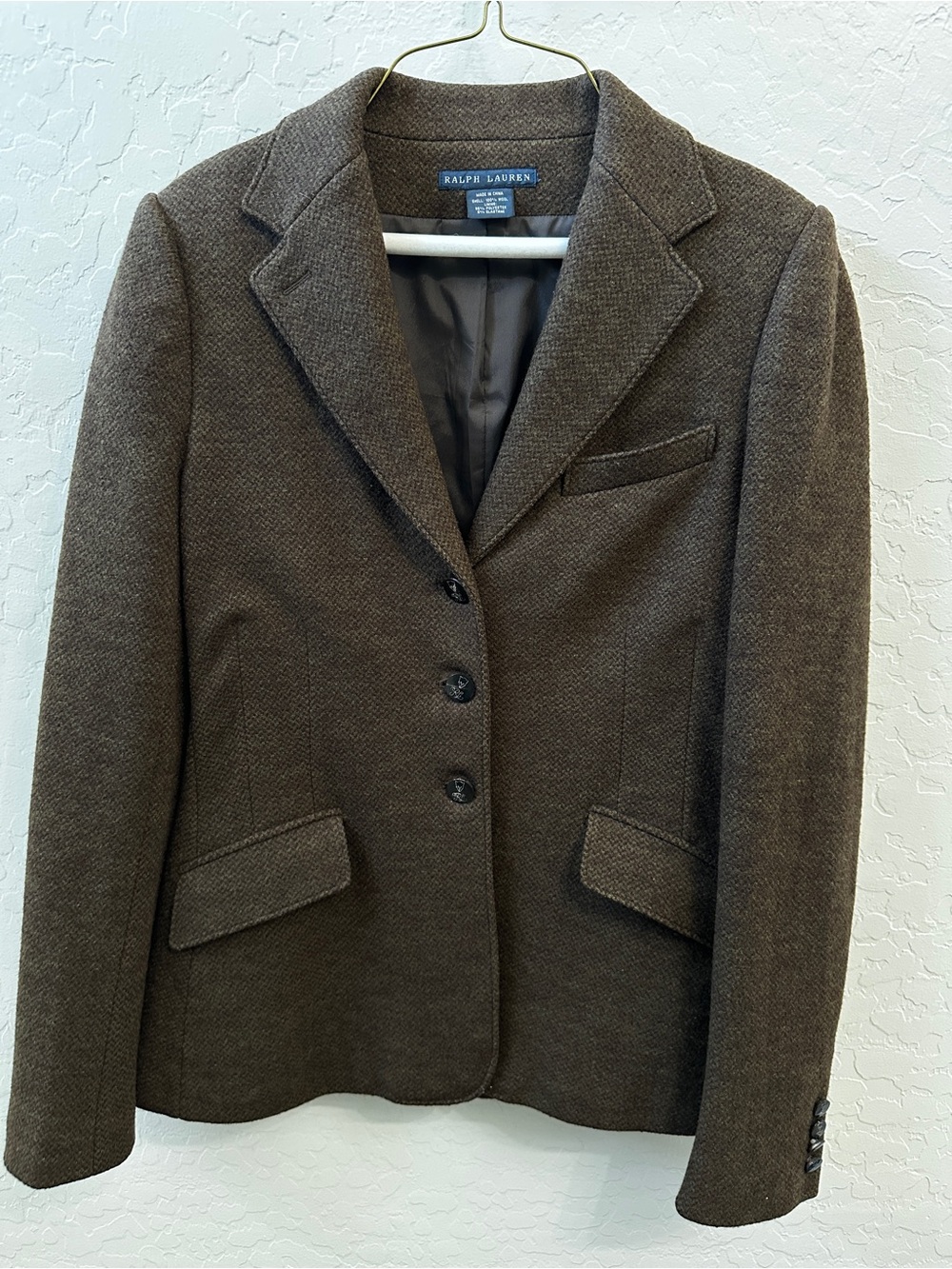 Lauren Ralph Lauren Herringbone Wool Blazer- Est. Medium- 100% Wool- 3 Button